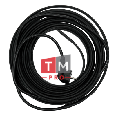 Комплект греющего кабеля TMpro CR 15Вт 11 м экранированный на трубу с вилкой